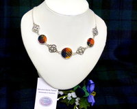 Buchanan Tartan-necklace-tartan jewellery-tartan gift-Harris Tweed