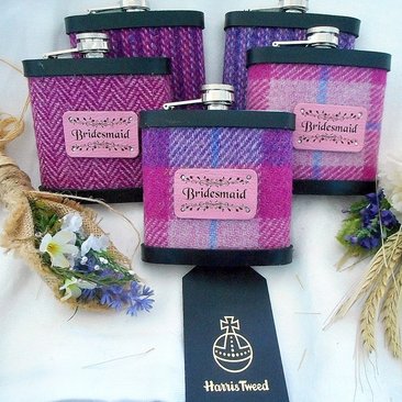 Five Bridesmaid's flasks