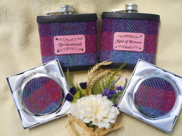 Bridesmaids set of gifts in Harris Tweed