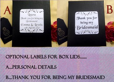 Personalsied labels for the bridesmaids