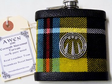 Cornish National Tartan flask