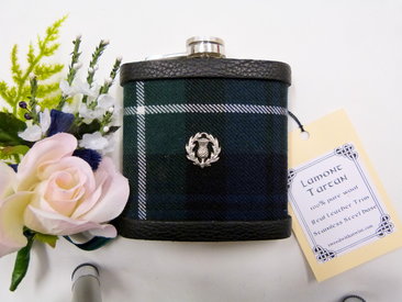 Lamont Tartan flask with thisle