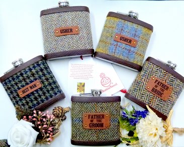 Harris Tweed Groomsmen's gifts, set of five