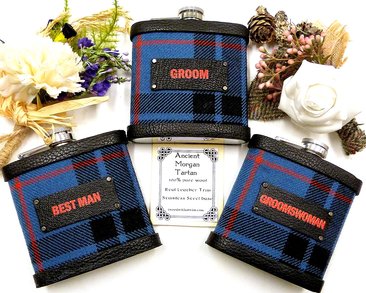 Ancient Morgan Tartan flasks