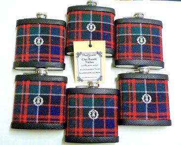 MacDonald Tartan flasks