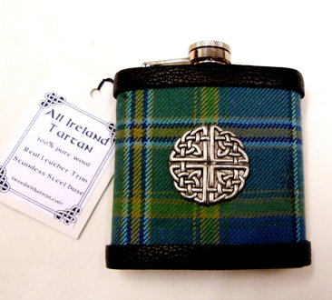Celtic style flask in All IrelandTartan