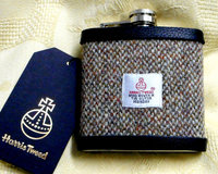 Harris-tweed-hip-flask-brown-barleycorn-gift-scotland