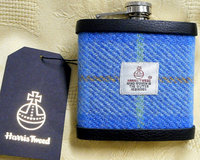 Harris-tweed-hip-flask-blue