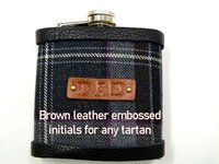 All Ireland  Tartan hip flask with Celtic Knot in gift box