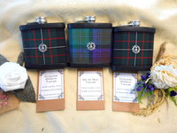 tartan-hip-flasks-wedding-kilt-clan tartan-best man gift-thistle