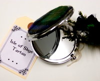 Compact mirror Isle of Skye tartan, womens little gift for mother, sister, best friend made in Scotland by Tweed with a Twist