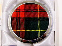 Cameron tartan compact mirror, womens little gift for mother, sister, best friend made in Scotland by Tweed with a Twist