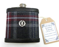 Tartan hip flask-thistle-gift for men-best man gift-groomsmens gifts-christmas-