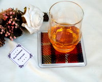 Buchanan tartan Harris Tweed drinks coasters, wipe clean easy care and durable.
