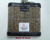 gift-for-dad-harris-tweed-hip flask-father-fathers day gift-personalised