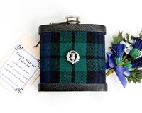 Black-watch-tartan-hip-flask-scottish-thistle-gift-for-men