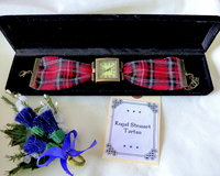 Royal Stewart tartan wrist watch bracelet made in Scotland Christmas or birthday gift womens jewellery