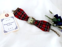 Royal Stewart tartan wrist watch bracelet made in Scotland Christmas or birthday gift womens jewellery