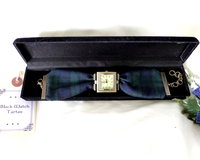 Black Watch tartan wristwatch  made in Scotland , Christmas or birthday gift womens or bridesmaid jewellery
