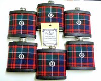 MacDonald-tartan-hip flask-thistle