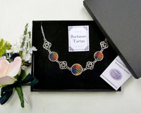 Buchanan Tartan-necklace-tartan jewellery-tartan gift-Harris Tweed