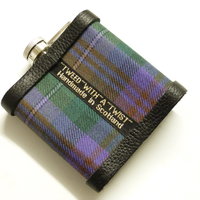 Custom order for  Cameron NINE tartan Hip Flasks  thistle and engraving