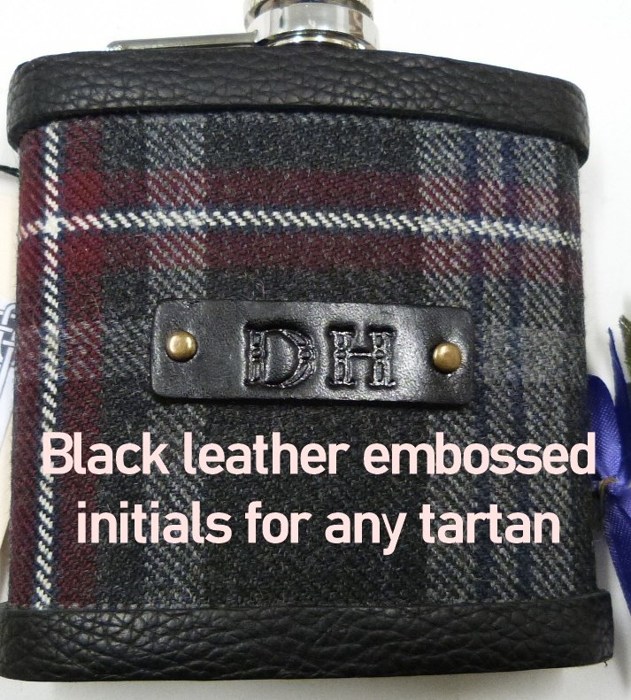 All Ireland  Tartan hip flask with Celtic Knot in gift box