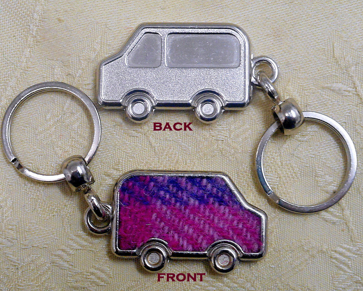 Harris Tweed key fob, keyring Car van or SUV  ideal small gift or Wedding favour  made in Scotland