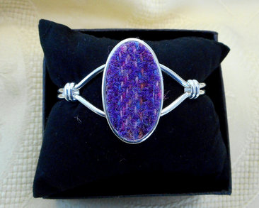 Harris-Tweed-jewellery-bracelet-purple-pink-scottish-gift-for-her