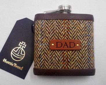 gift-for-dad-harris-tweed-hip-flask-father-gift