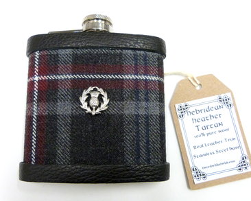 Tartan hip flask-thistle-gift for men-best man gift-groomsmens gifts-christmas-
