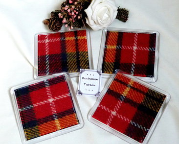 Buchanan tartan coasters
