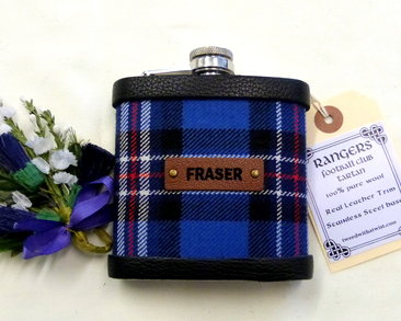 Custom listing for Mark,  four  plain front tartan flasks as discussed