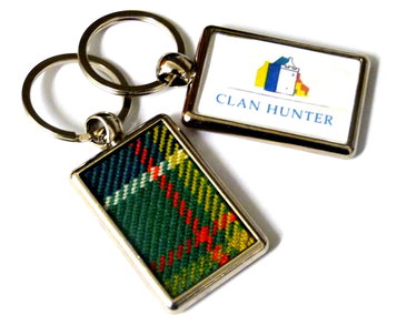 Custom order, 10 Hunter Tartan double sided keyrings with logo, 10 Hunter tartan Golf keyrings and 10 Hunter tartan Rugby keyrings