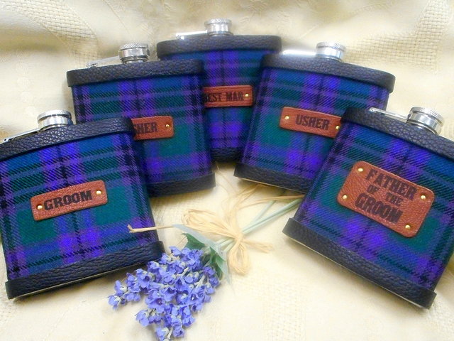 tartan-hip-flasks-groomsmens gifts-wedding-kilt-clan tartan-best man gift-unique