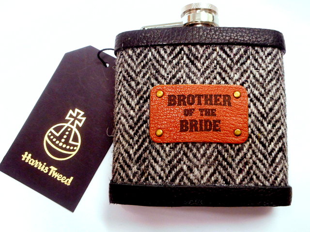 brother-of-the-bride-gift-hip-flask-harris-tweed