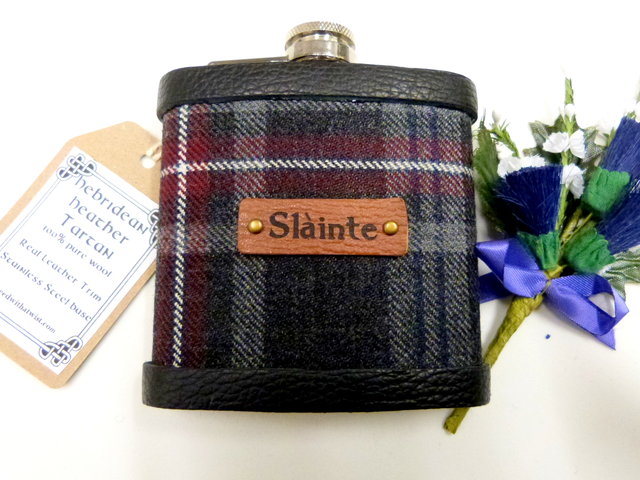 Tartan hip flask-slainte-gift for men-best man gift-groomsmens gifts-christmas-