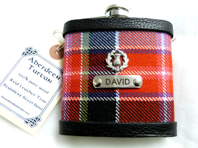 Aberdeen-tartan-flask-gift for men-highland-scottish